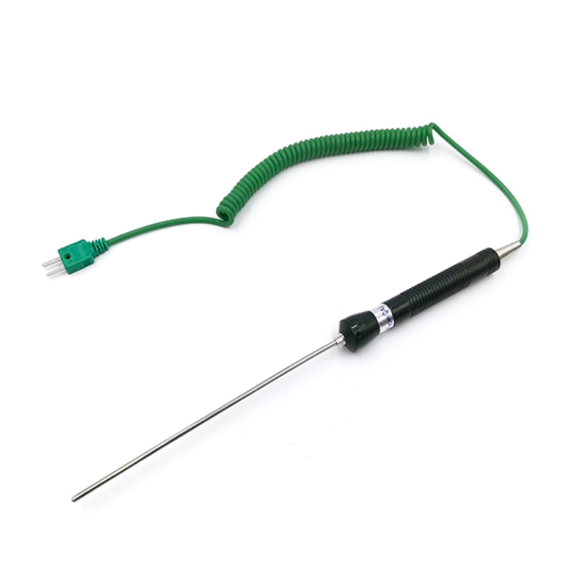 Sonde thermocouple de type K avec câble spiralé pour thermomètres numériques
