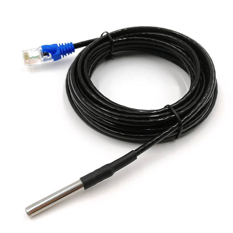 Capteur numérique de température DS18B20 — Interface 1-Wire, Étanche, Connecteur RJ45