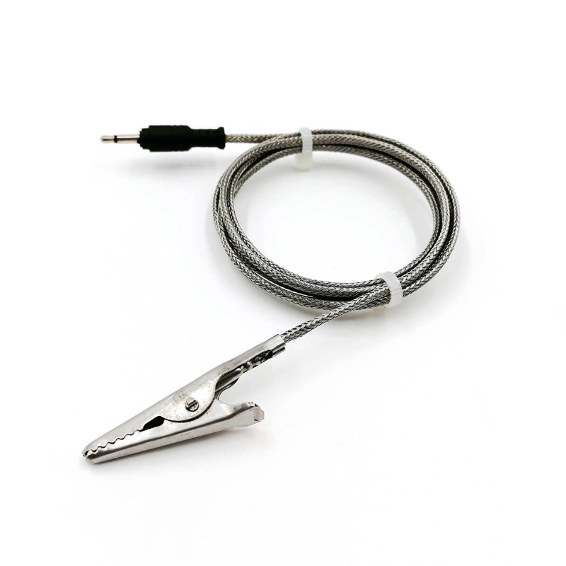 Capteur de température à thermistance NTC 1000K — Usage alimentaire, Pour fumoirs, Pince crocodile, Connecteur jack 3.5mm