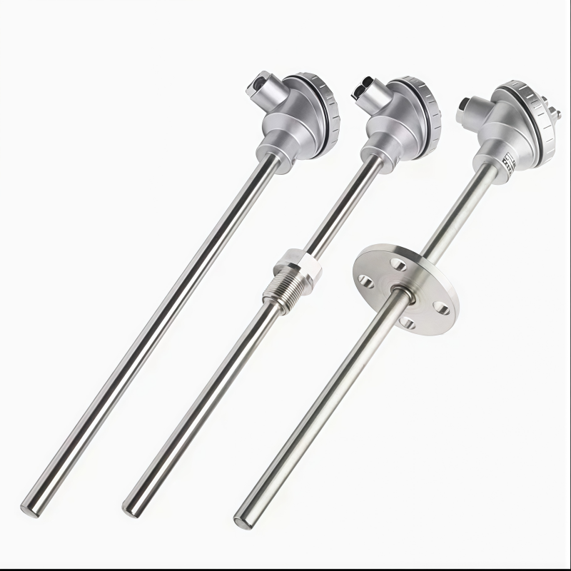 Capteur de température de type K – Sonde montée sur support avec tête de raccordement et fixation filetée