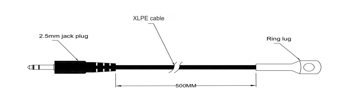 Capteur numérique de température DS18B20 — Cosse annulaire, Connecteur 2.5mm, Câble XLPE