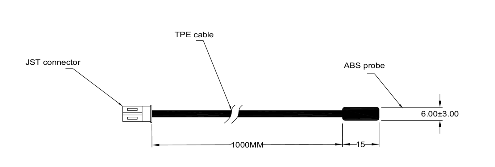 Capteur de température à thermistance NTC 10kΩ — Boîtier étanche scellé pour le contrôle industriel